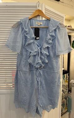 JustMe Baby Blue Romper SZ Small